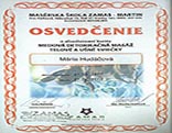 Certifikát - medová detoxikačná masáž, telové a ušné sviečky